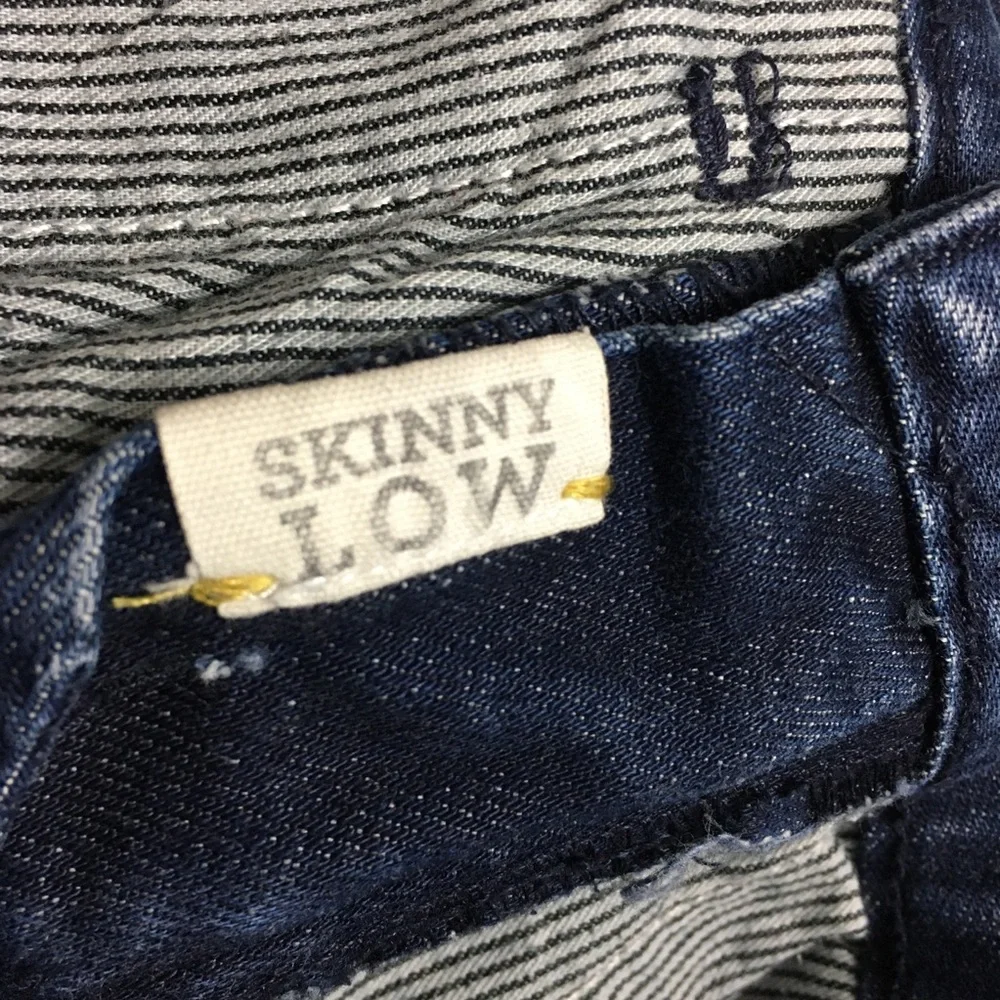 Madewell Skinny Low Rise Jeans Stretch Comfort‎ Dark Wash Denim Size 25X32